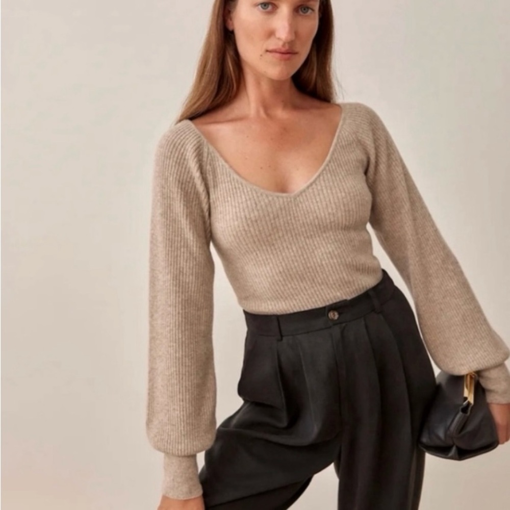 Reformation Hart Sweater- Oatmeal